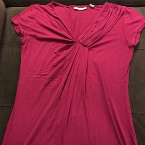 Pink vneck tee